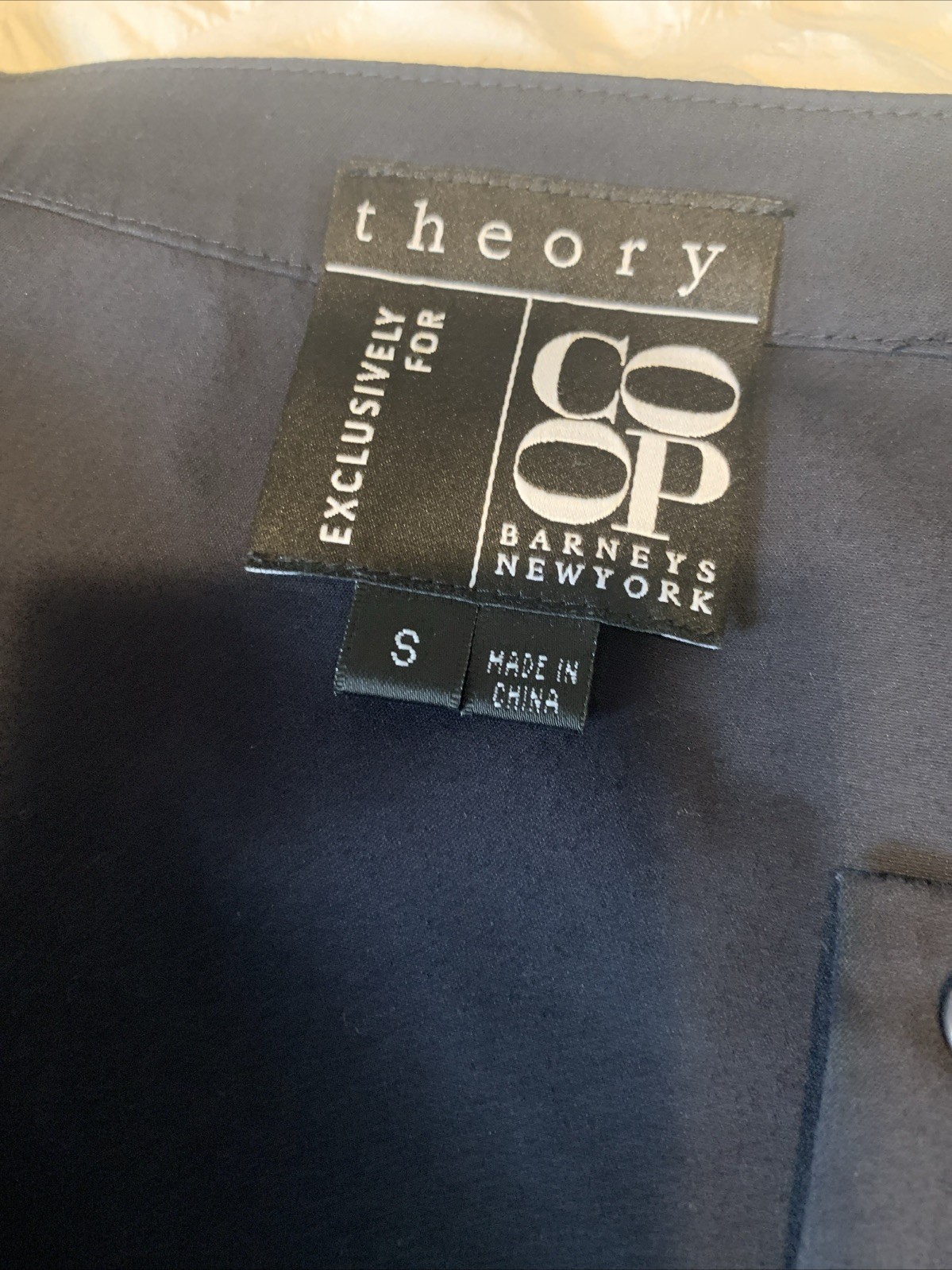 Theory Coop Barney’s Solid Midnight Blue Cap Slee… - image 3