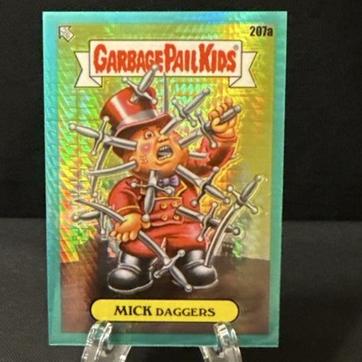 Topps Garbage Pail Kids Mick Daggers Aqua Refractor #207a Serial 133/199 Limited