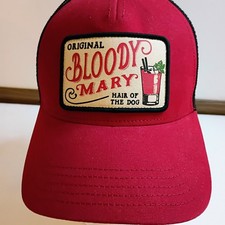 American Needle Bloody Mary Cocktail Collection Trucker Hat Red Black Adjustable