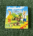 Vintage PLAYMOBIL 2003 : Two Easter Bunnies with Hiding Place Set #4454 (SEALED)