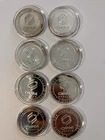 OPM Metals One Troy Ounce .999 Fine Silver Rounds Made In The USA -  Lot Of 8