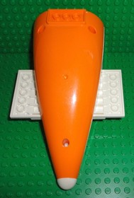 LEGO 7738 Airplane Fusealge Jet Plane Part 55088 Orange White~City~Coast Guard