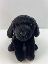 Toys R Us Animal Alley Black Lab Dog Plush Black Stuffed Puppy 10  Retriever