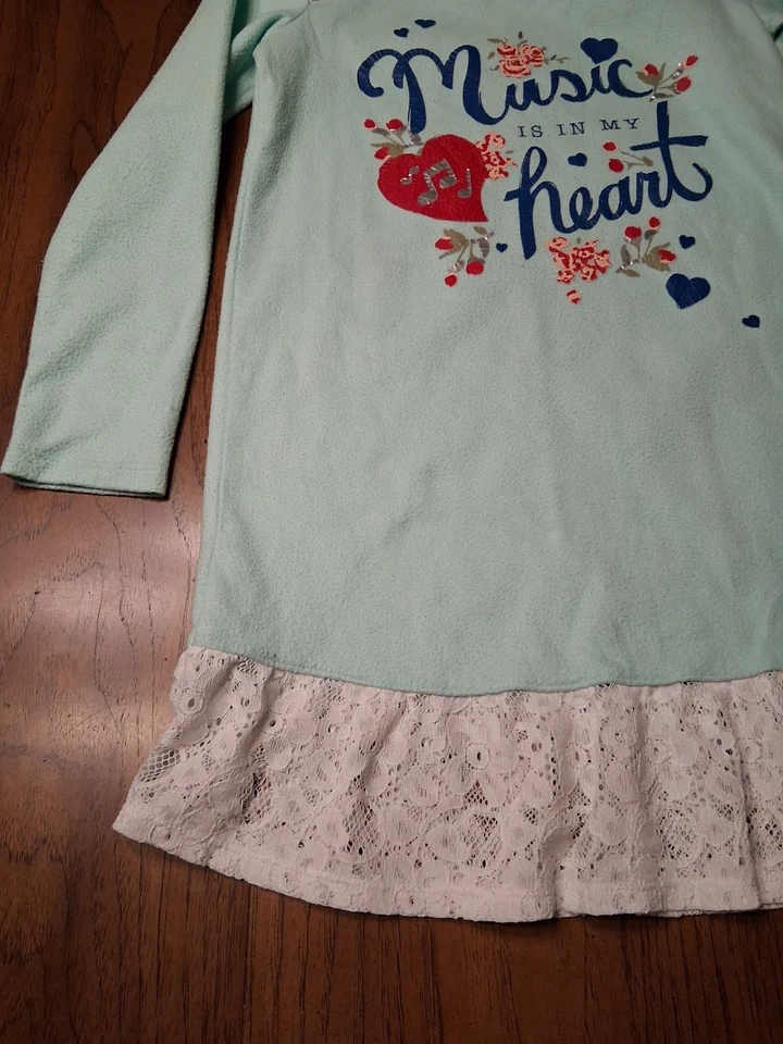 Juego de camisón a juego American Girl Dollie & Me "La música está en mi corazón" S 7/8 Foto 4 de 4