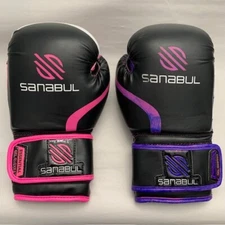 Boxing Gloves Sanabul Essential Training Boxing Gloves - 8 oz. - Pink/Purple