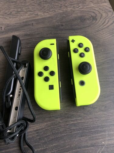 RARE Nintendo Switch vert néon/vert néon joyeux inconvénients (L/R) officiel du fabricant d'origine - Photo 1/4