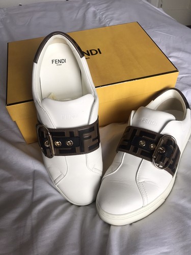 Scarpe da ginnastica Fendi x fila in Pelle Bianco taglia 8 UK - 22958668