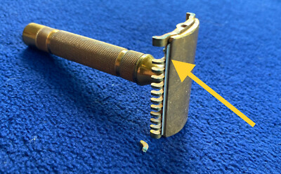 Vintage 1940s Gillette Gold-Plated Safety Razor w/ Gold Blade Case