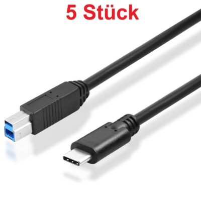 3.0 USB Kabel B auf C Stecker für zB 3,5'' externe Festplatte Capture Geräte Hub