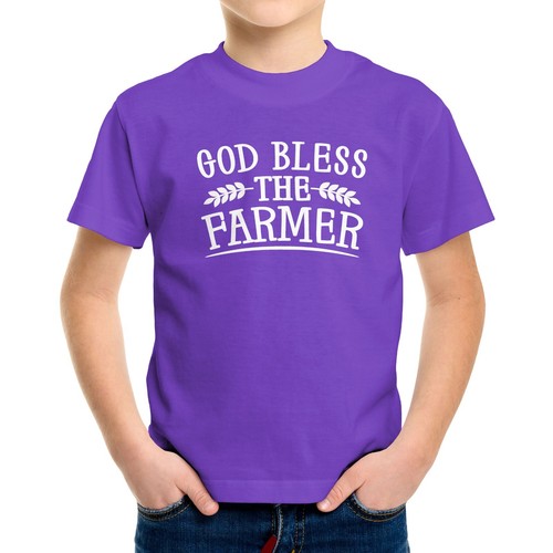 God Bless The Farmer Toddler Kids Youth T-shirt Farming Tee Farmhouse Farm Fresh - Picture 6 of 16