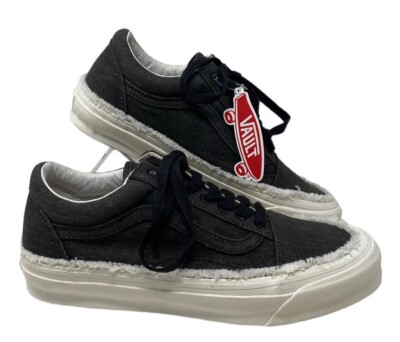 VANS Vault OG Old Skool LX Women's Shoes Raw Edge Black Canvas