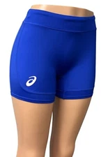 ASICS Women's Solid Athletic Workout Shorts Style # 2054A020, blue, L