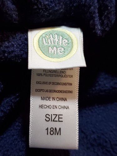 Little Me DINOSAUR Blue Winter Coat/Jacket-SPIKES ON HOOD-Baby Boy 18 Months - 第 6/7 張圖片