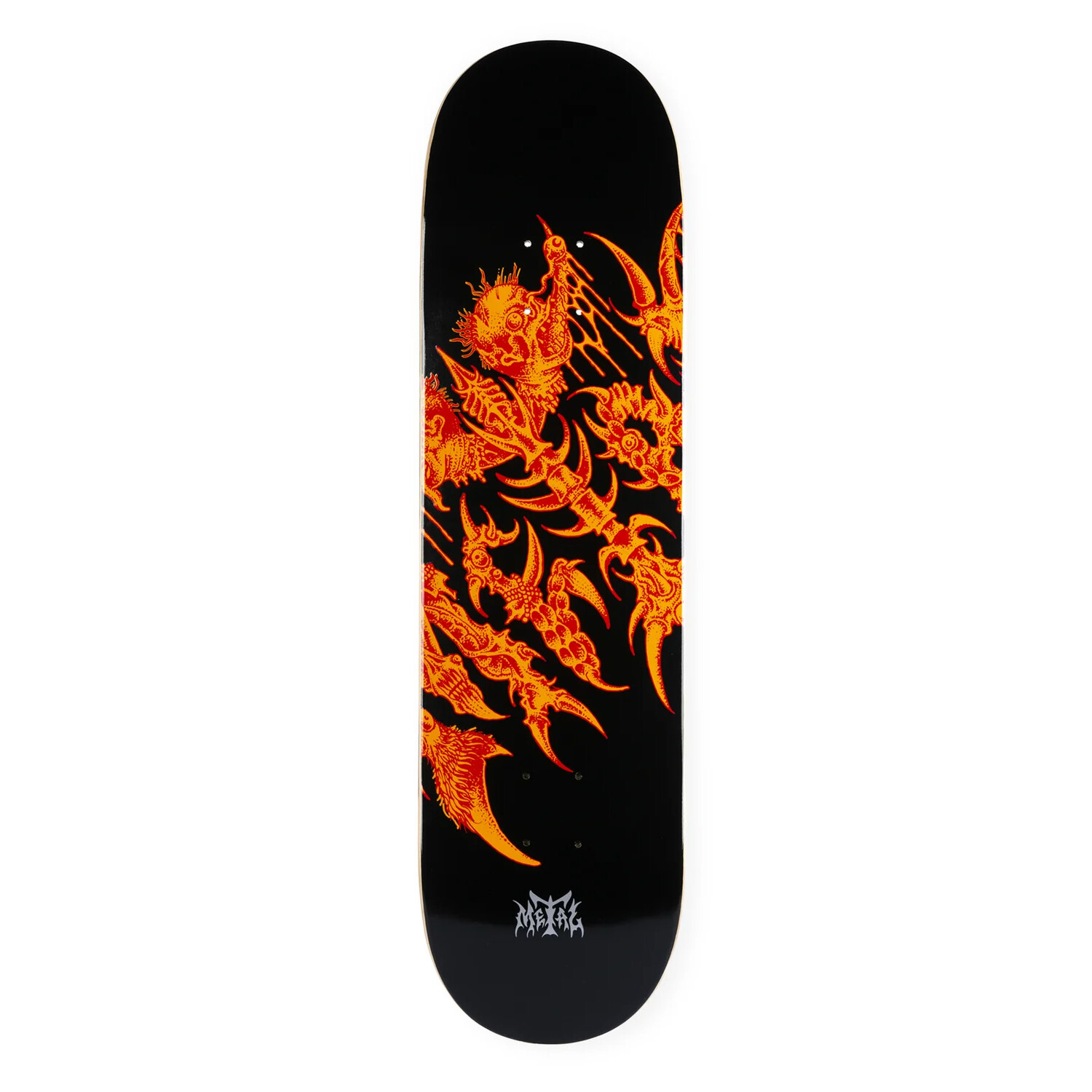 Metal Skateboard Deck Ancient Logo Black 8.375
