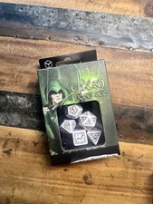 ELVISH DICE SET (7 Dice) ROLE PLAYING GAMES Q-WORKSHOP DND RPG ROLL NEW🔝4️⃣