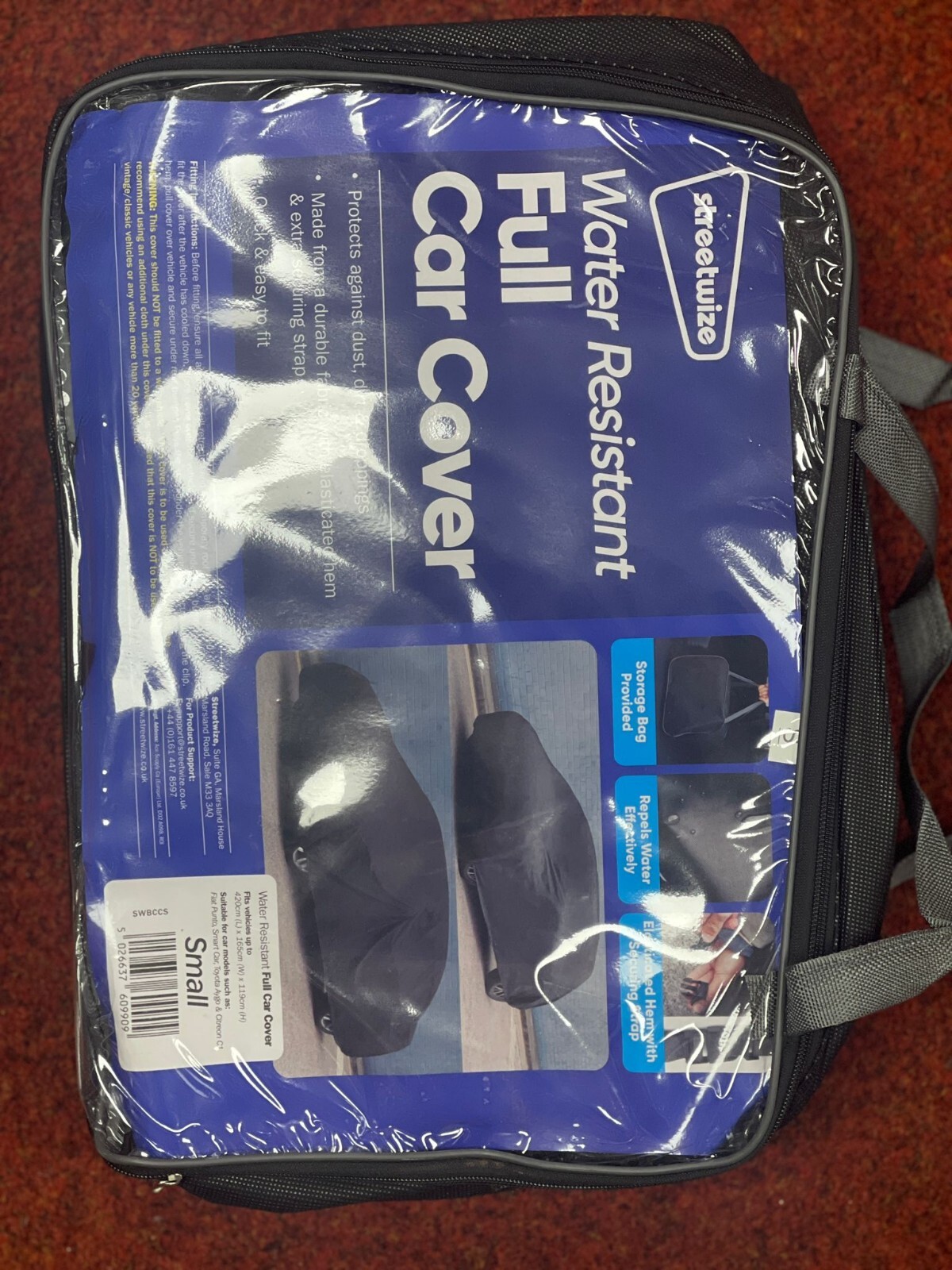 Streetwize Full Car Cover Fully 100% Waterproof S/M/L