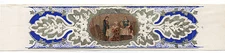 1800s Embossed Book Mark with image of Family at Dining Table
