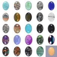 Wholesale 30mm Oval cabochon CAB flatback semi-precious gemstone Save  in bulk