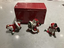 Fitz And Floyd Yuletide Tradition Santa Holiday Tumblers