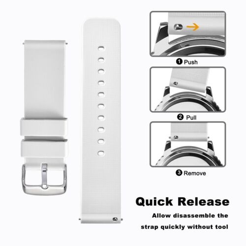 Correas de reloj WOCCI 14mm 16mm 18mm 19mm 20mm 21mm 22mm 24mm goma silicona - Imagen 84 de 87