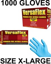 1000 Blue Nitrile Exam Gloves, Powder Free, Non Vinyl Latex Size XL X-LARGE
