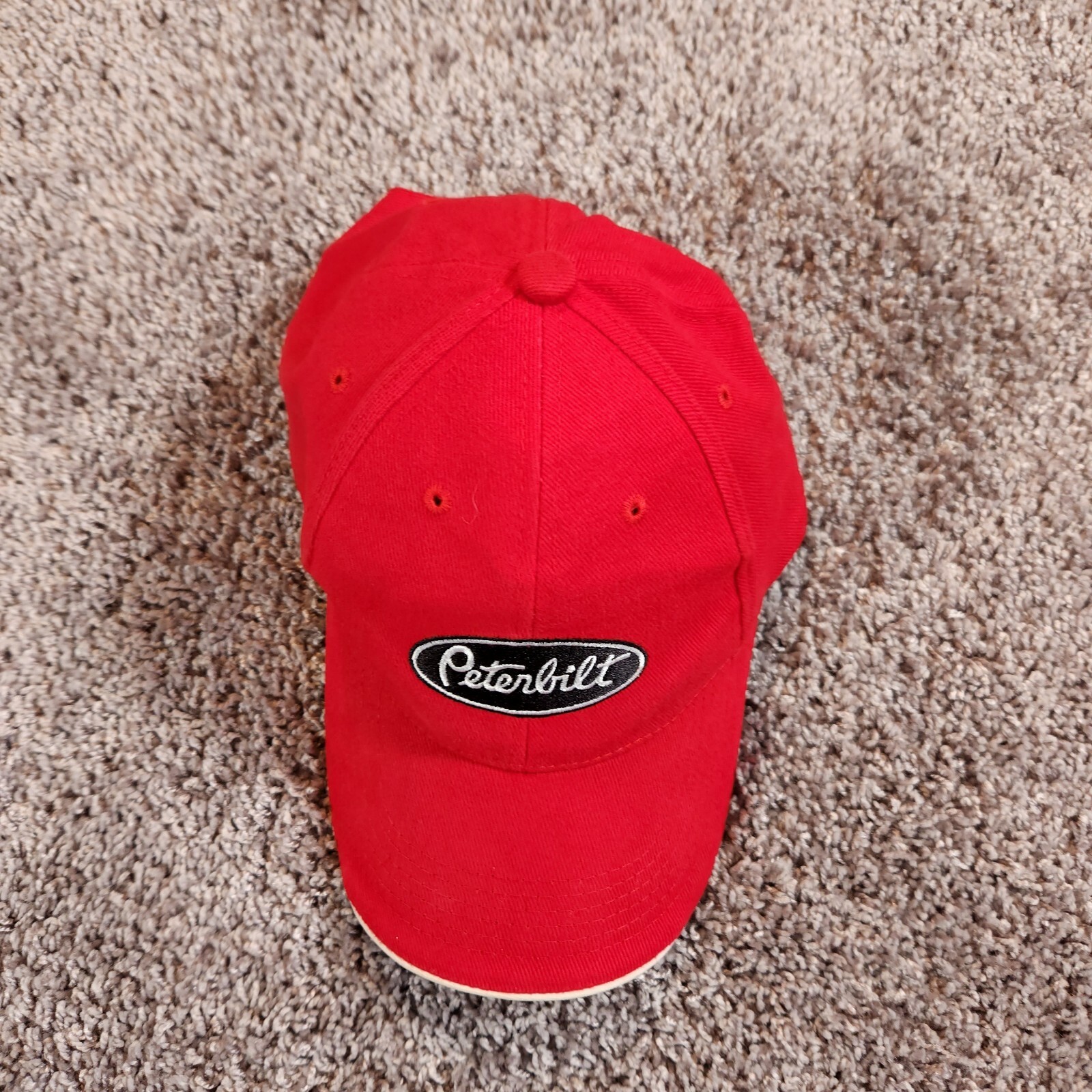 Peterbilt Red Cap Adjustable Strapback Hat Front … - image 6