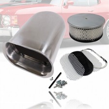 Polished Smooth Hood Scoop Air Filter Single 4 Bbl Carb 5 18 Opening