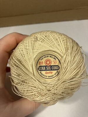 STAR SIX CORD MERCERIZED CROCHET COTTON THREAD ARTICLE 77 - Partially Used 