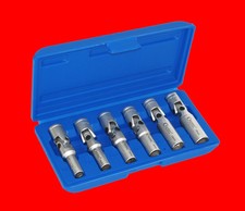 6 tlg. Glühkerzen Nuss Gelenk Steckschlüssel 8mm 9mm 10mm 12mm 14mm 16mm Kurz CD