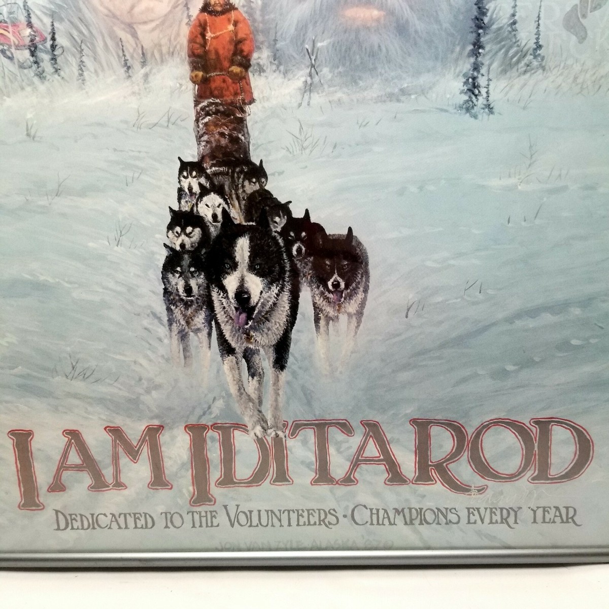 Iditarod Art Print Jon Van Zyle Signed Yukon River Dog Sled