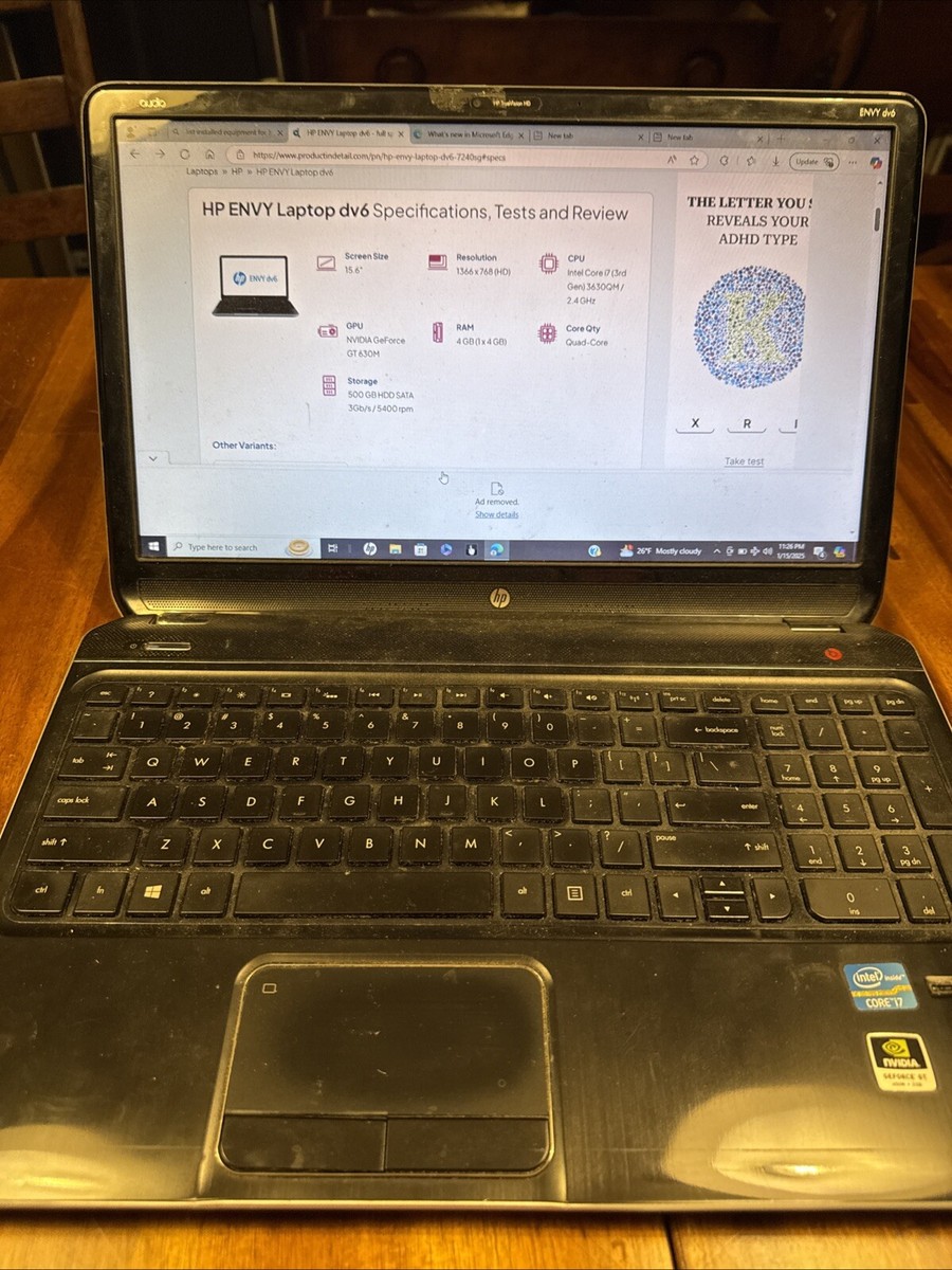 HP Envy Dv 6. ch000 17t 17.3 HP Envy Dv 6. ch000 17t 17.3