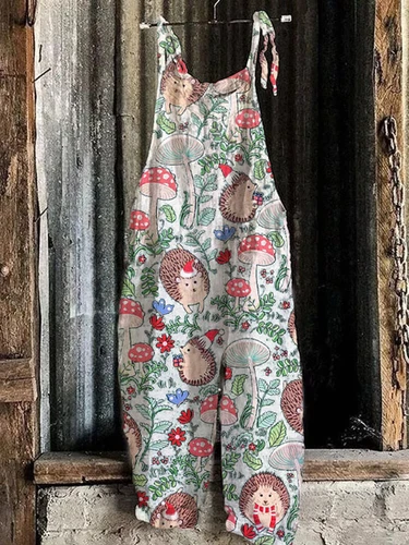 Mono holgado boho de mujer talla grande mono verano retro peto pantalones harén DE - Imagen 12 de 73