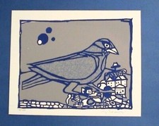 Casorati Francesco. "uccello" - Anni '70 vintage - Incisione Litografia 17/100