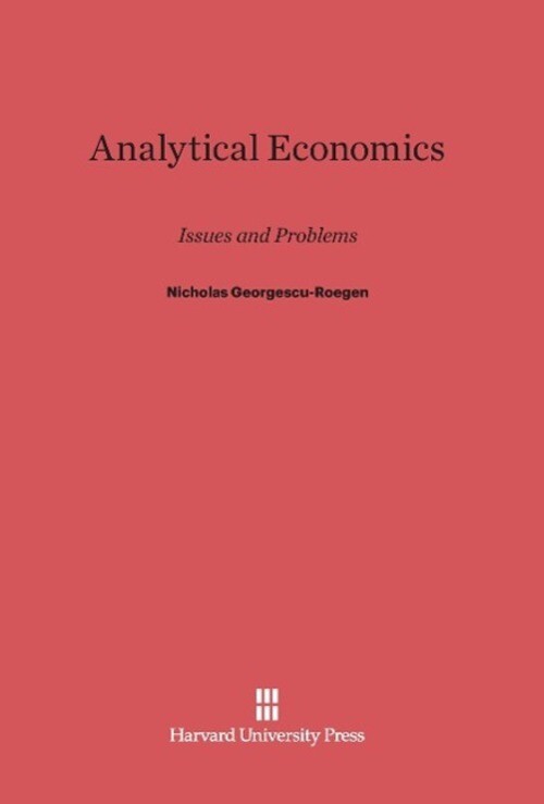 Thumbnail - Nicholas Georgescu-roegen | Analytical Economics | Buch | Englisch