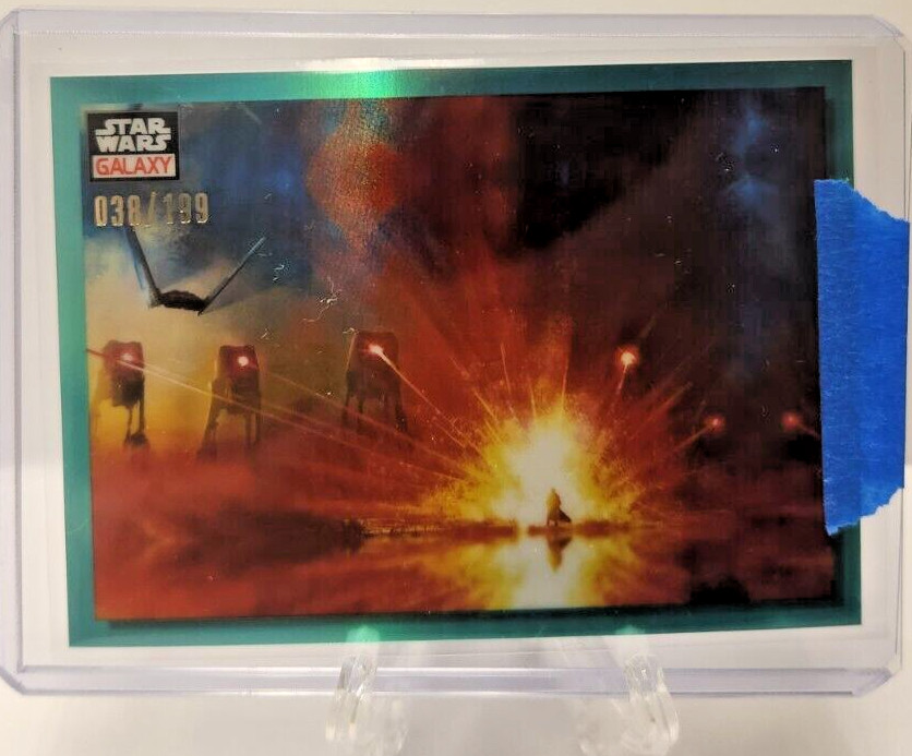 2023 Topps Chrome Star Wars Galaxy Face the Dark Side Aqua Refractor /199