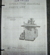 Chevalier FSG-3A20 Surface Grinder Parts Catalog & Owner Operator Manual xz