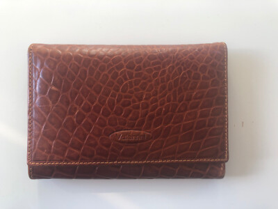 GINO VALENTINI DAMEN GELDBEUTEL GELDBÖRSE BRIEFTASCHE VINTAGE ECHT LEDER BRAUN