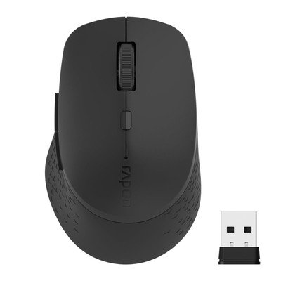 M300G Silent Wireless Mouse Bluetooth Mouse for Laptop 2.4GHz with USB Receiv...