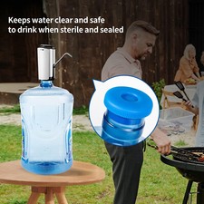 5 Gallon Water Jug Cap 55mm Water Bottle Caps Silicone Reusable Bottles Lids 6PK