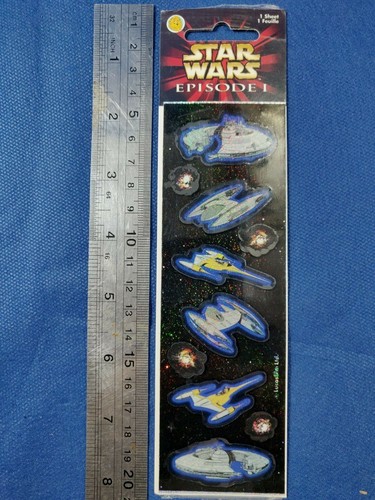 1999 Star Wars Episodio I La Amenaza Fantasma de Sandylion 4 Stikers Stiker - Imagen 2 de 10