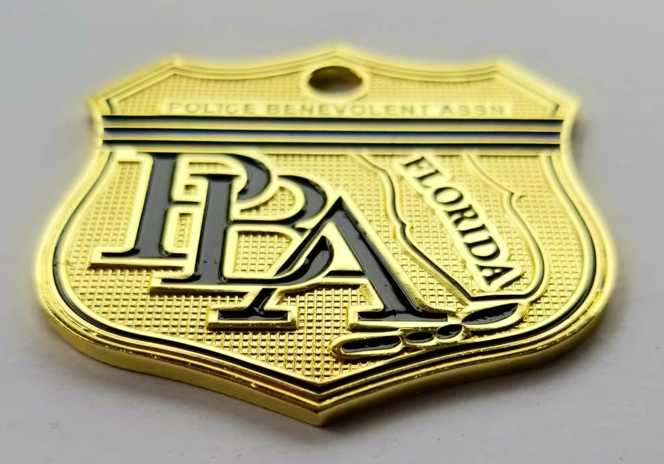 NEW 2025 FL BLUE LINE CAR SHIELD LICENSE PLATE PBA - Image 3 of 3