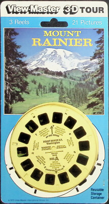 Mount Rainier National Park Washington 3d View-Master 3 Reel Packet SEALED