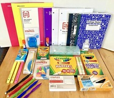 Back to School Supplies Lot Pencils/Pens/Glue/Notebooks/Markers/Crayons and more