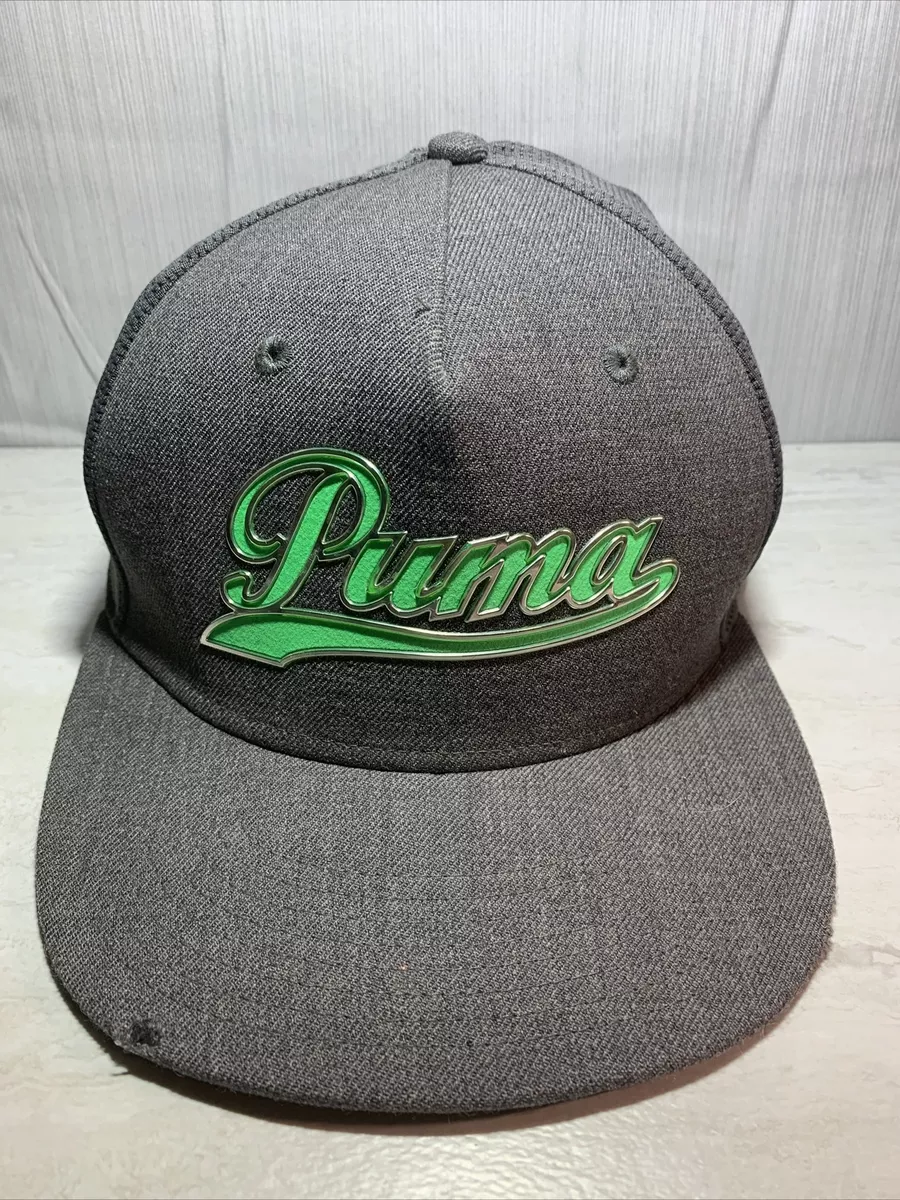 Puma Dry Cell Snapback Hat Cap Front Script Logo Embroider Back