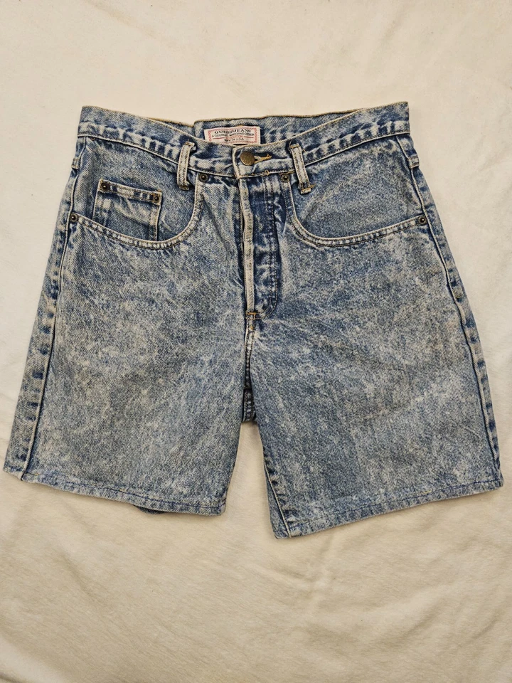 Pantalones Cortos de Jean Guess Georges Mariano Años 80 Vintage Lavado Ácido Foto 2 de 4