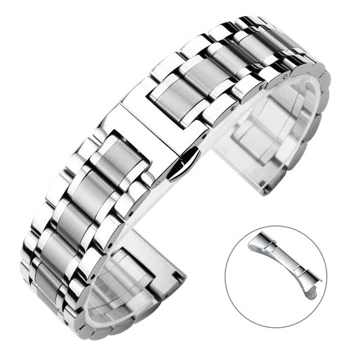 Stainless Steel Strap 20/21/22mm Butterfly Buckle Universal Metal Watch Band - Picture 13 of 18