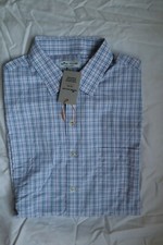 NWT Blue Pink White Plaid PETER MILLAR Summer Comfort LS Buttonfront Shirt XL