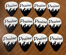 12 pcs Praise Guitar Picks - Hot Picks - 12 pk pics Faith Religious Prayer