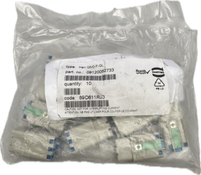 9x Harting Buchse 09120052733 HAN Q5/0-F-QL