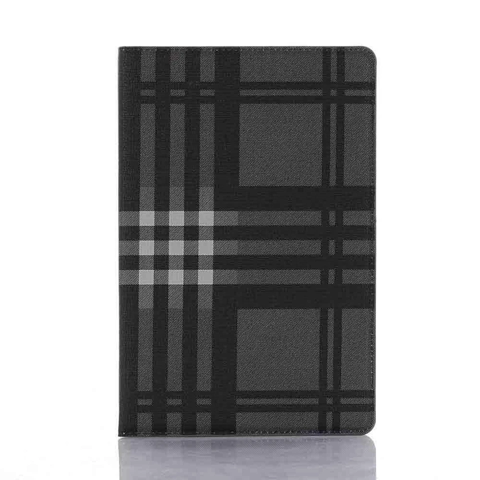Funda de cuero abatible horizontal con patrón de tartán para Samsung Tab S6 10,5 T860 T865 Foto 2 de 4